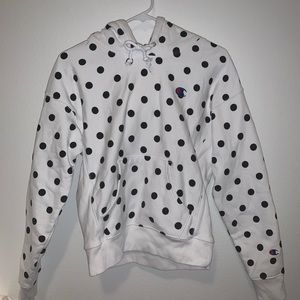 Polka dot champion hoodie from urban outfitters!